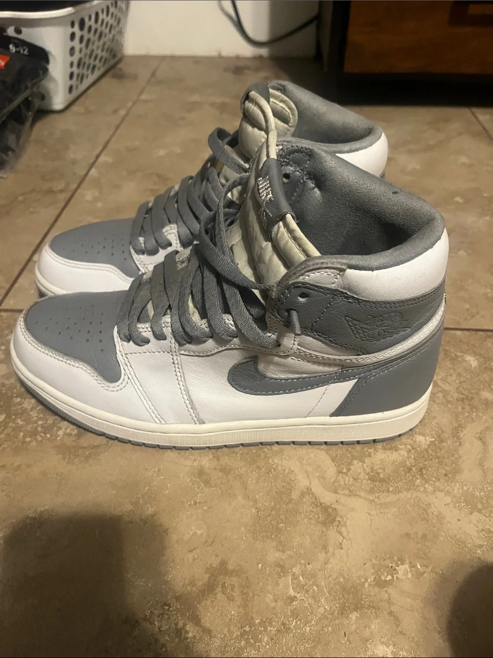 Nike Air Jordan 1 High Top Sneakers - Grey & White